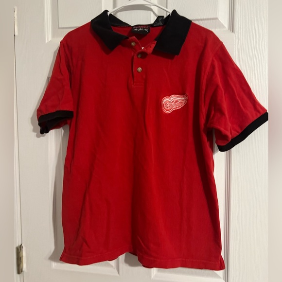 VTG 90’s Detroit Redwings Men’s Magic Johnson T’s Polo Shirt Size Large - Picture 1 of 3